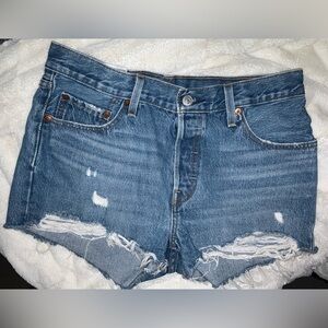 Levi's Classic Blue Jean Cutoff Jean Shorts
